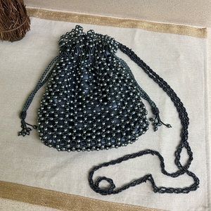 Beaded Drawstring Evening Bag
